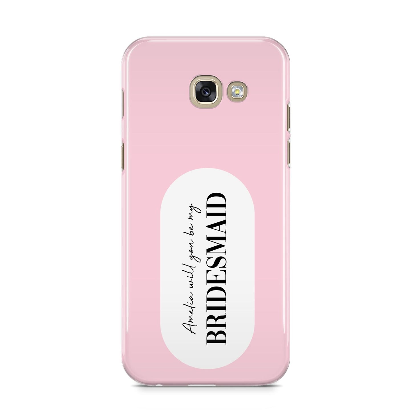 Will You Be My Bridesmaid Samsung Galaxy A5 2017 Case on gold phone