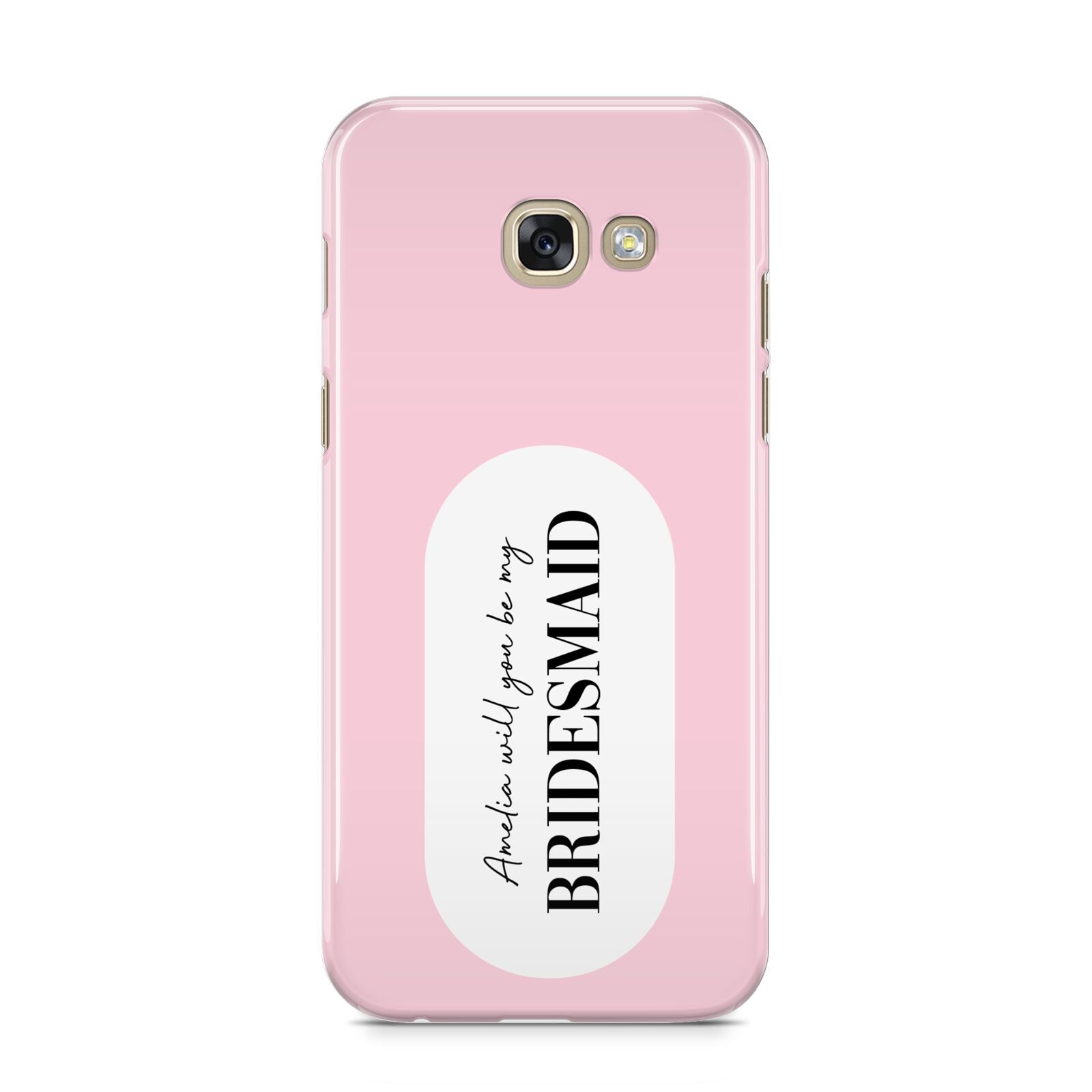 Will You Be My Bridesmaid Samsung Galaxy A5 2017 Case on gold phone