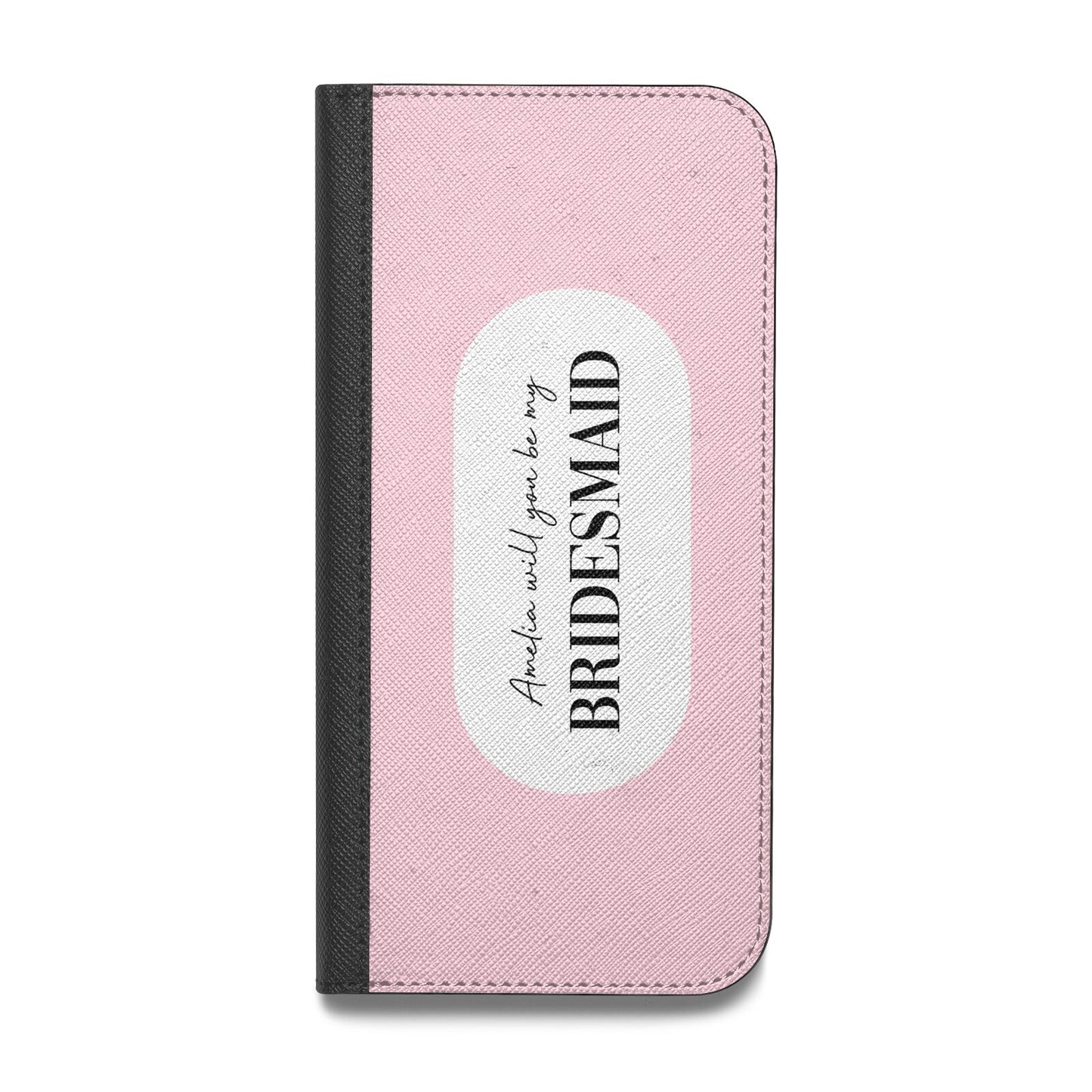 Will You Be My Bridesmaid Vegan Leather Flip iPhone Case