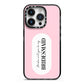 Will You Be My Bridesmaid iPhone 14 Pro Black Impact Case on Silver phone