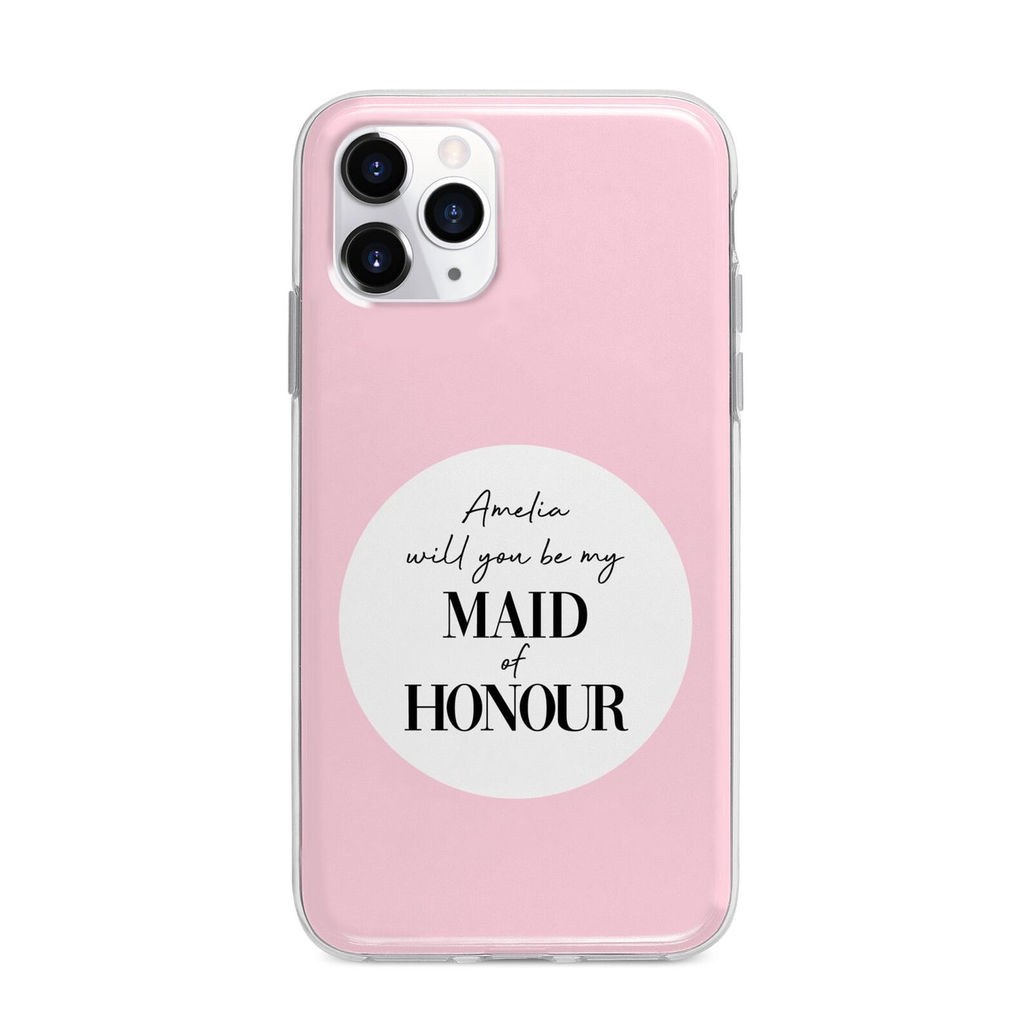 Will You Be My Maid Of Honour Apple iPhone 11 Pro Max in Silver with Bumper Case