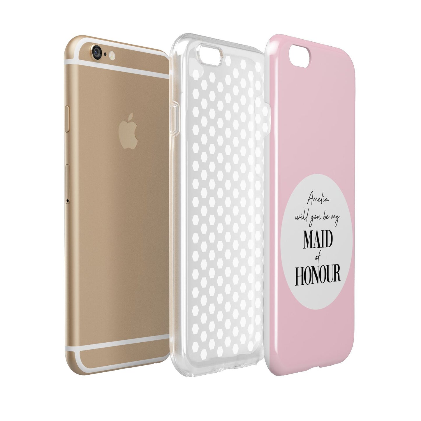 Will You Be My Maid Of Honour Apple iPhone 6 3D Tough Case Expanded view