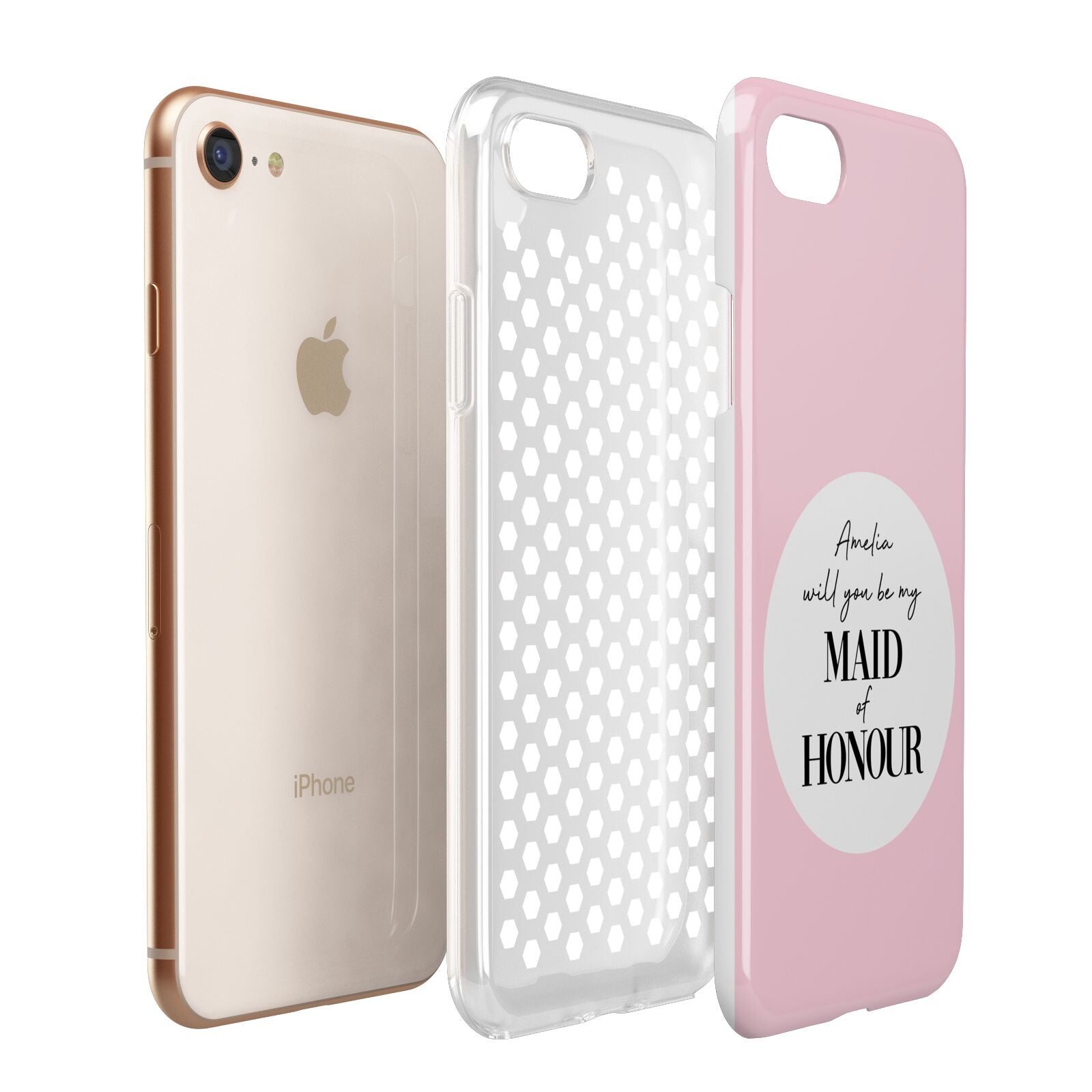 Will You Be My Maid Of Honour Apple iPhone 7 8 3D Tough Case Expanded View