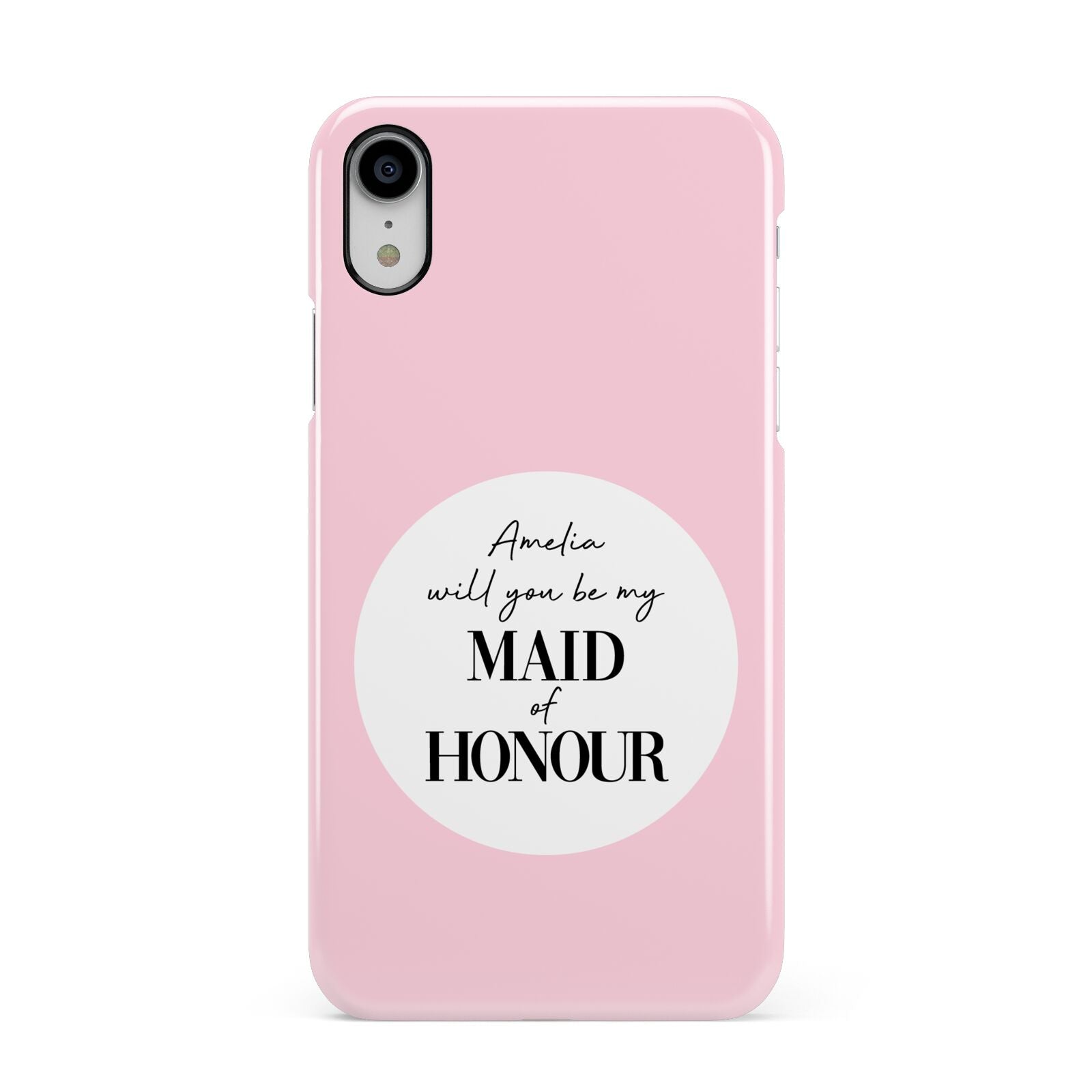 Will You Be My Maid Of Honour Apple iPhone XR White 3D Snap Case