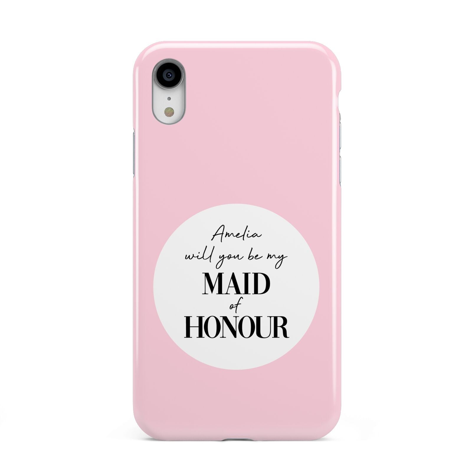 Will You Be My Maid Of Honour Apple iPhone XR White 3D Tough Case