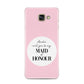 Will You Be My Maid Of Honour Samsung Galaxy A3 2016 Case on gold phone