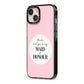 Will You Be My Maid Of Honour iPhone 13 Black Impact Case Side Angle on Silver phone