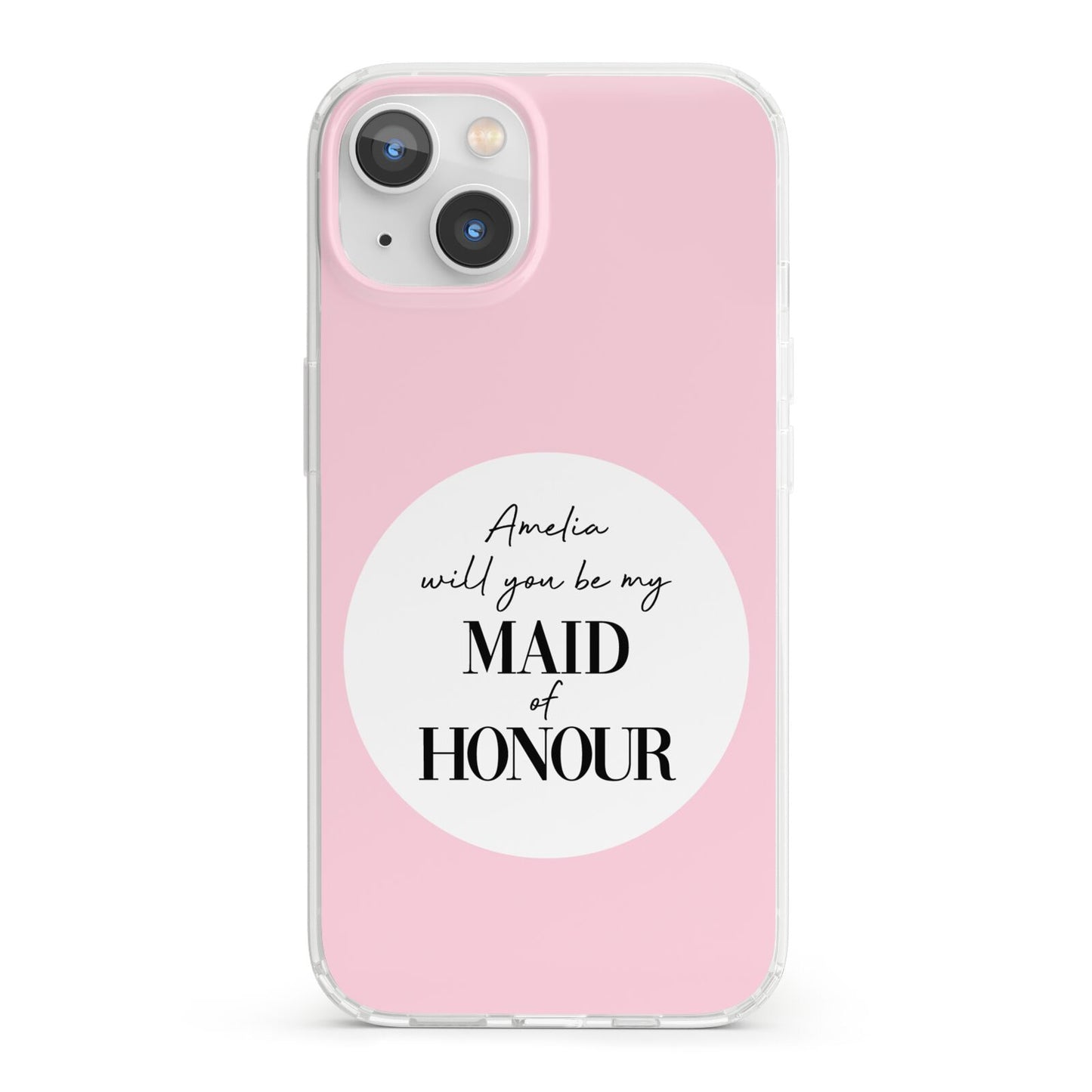 Will You Be My Maid Of Honour iPhone 13 Clear Bumper Case
