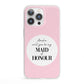 Will You Be My Maid Of Honour iPhone 13 Pro Clear Bumper Case