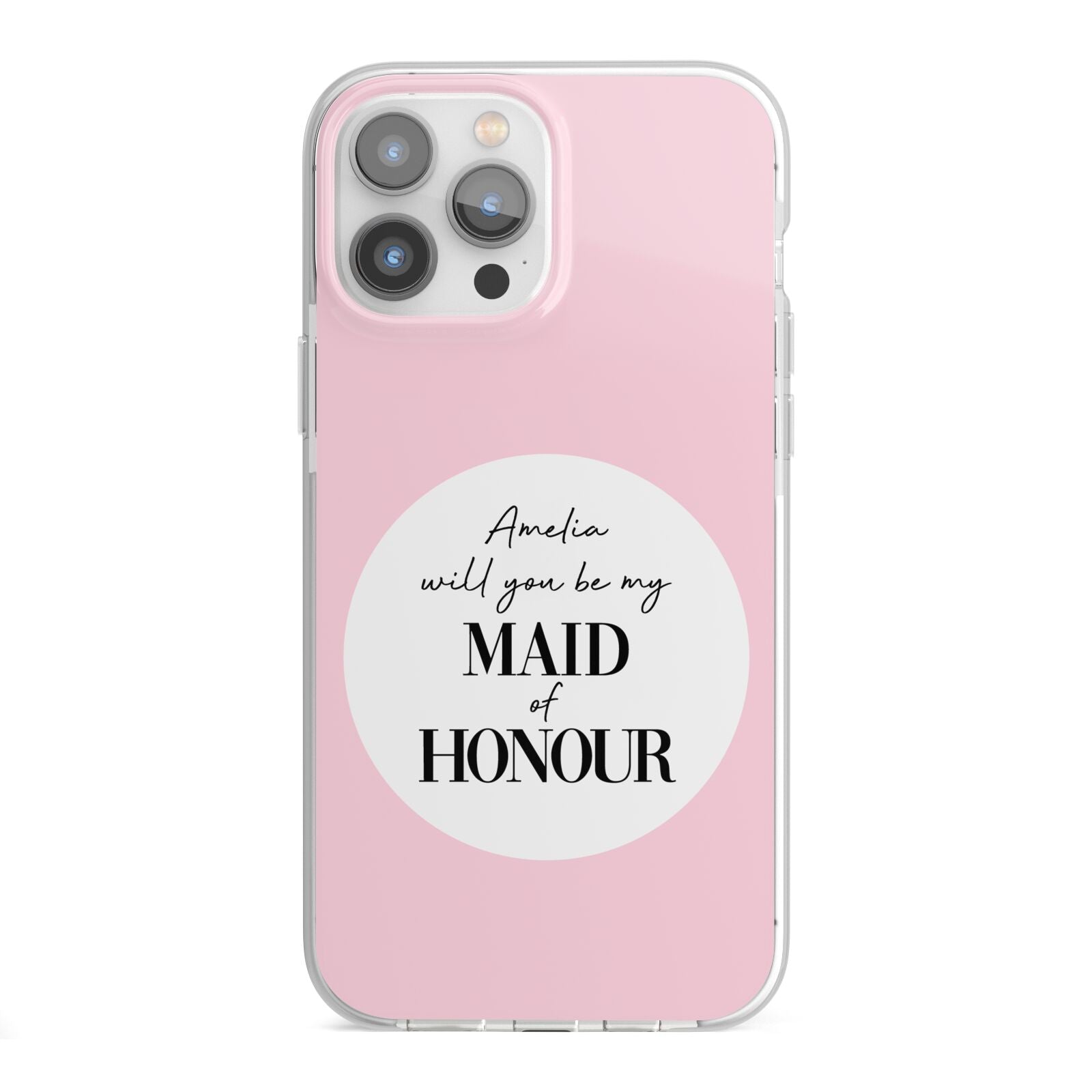 Will You Be My Maid Of Honour iPhone 13 Pro Max TPU Impact Case with White Edges