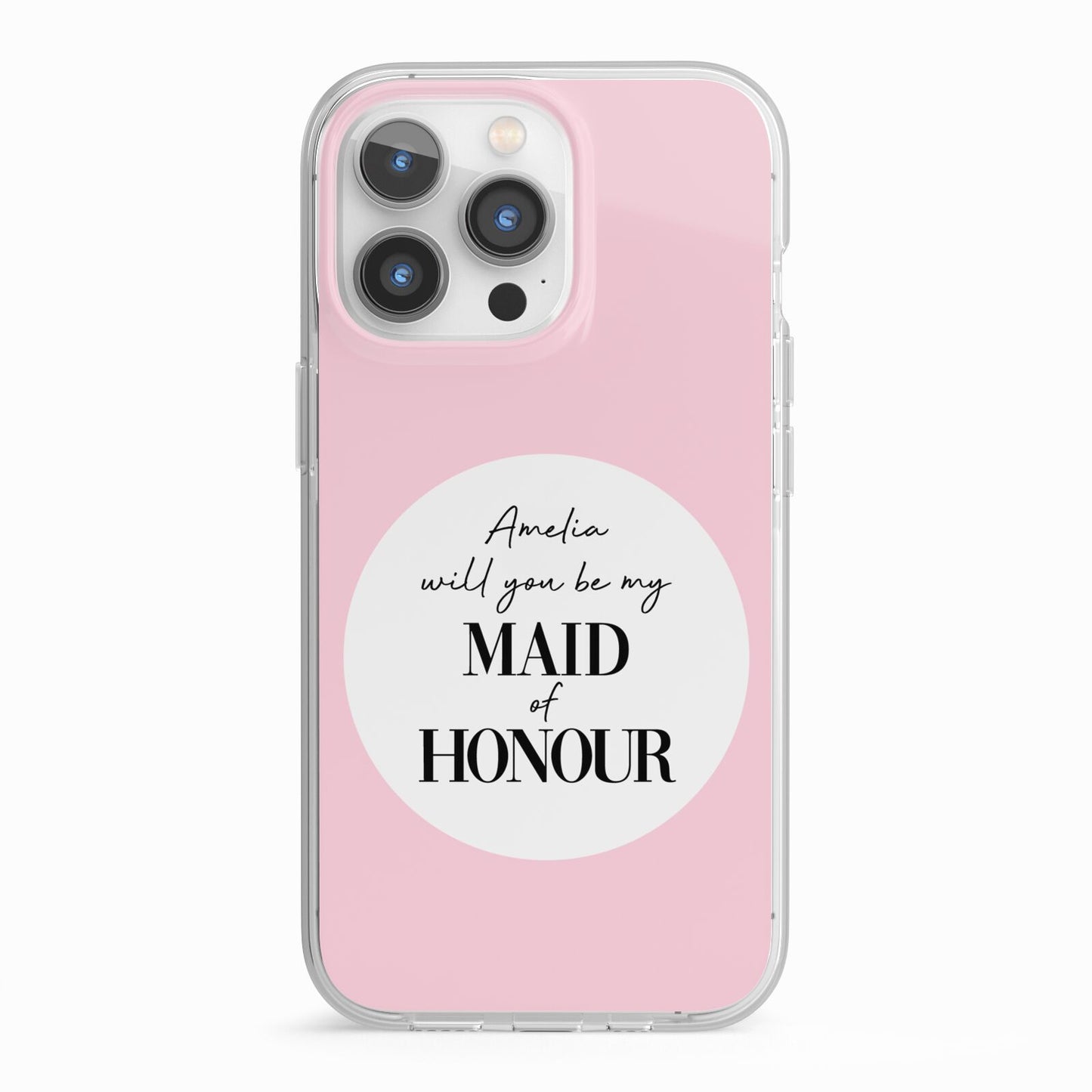 Will You Be My Maid Of Honour iPhone 13 Pro TPU Impact Case with White Edges