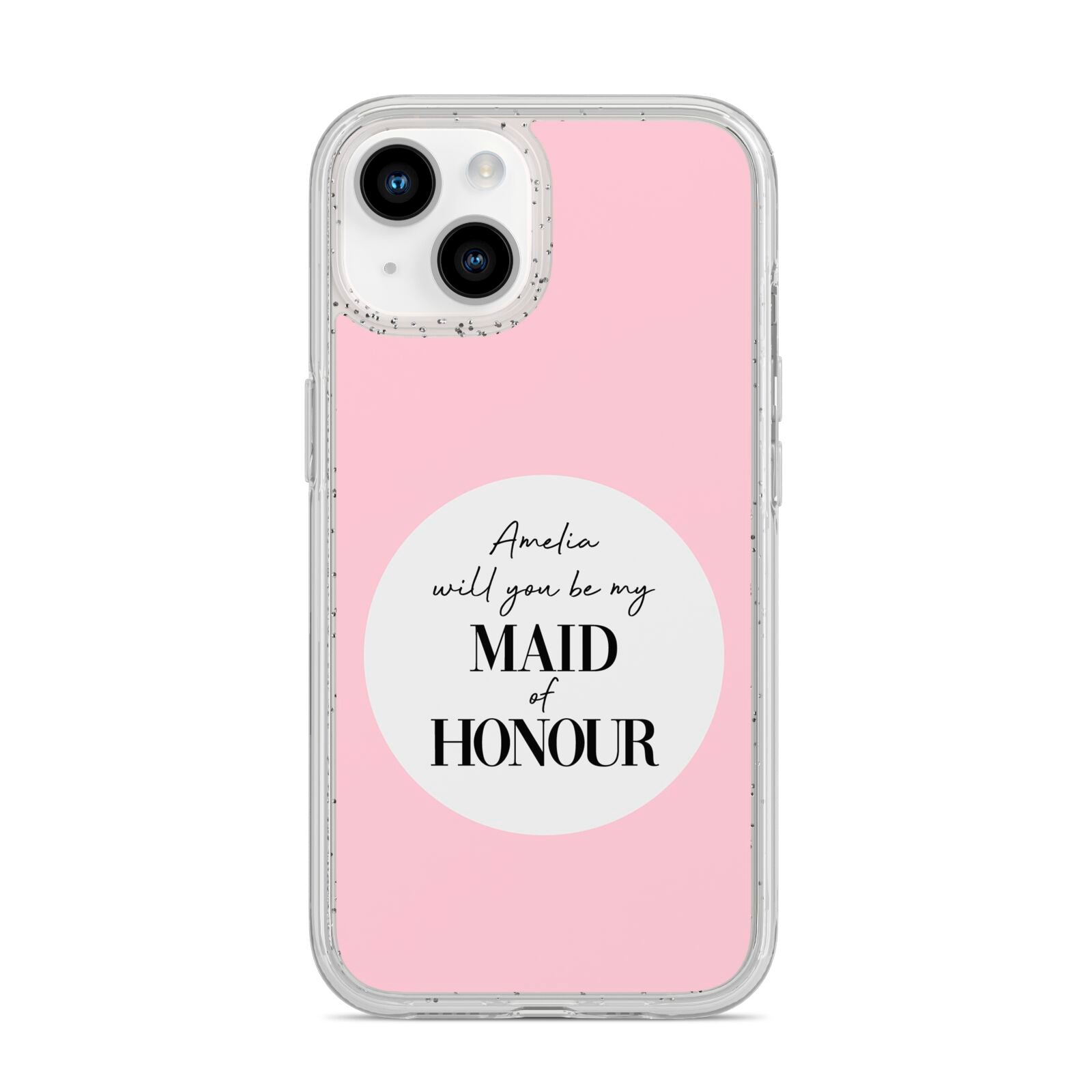 Will You Be My Maid Of Honour iPhone 14 Glitter Tough Case Starlight