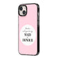Will You Be My Maid Of Honour iPhone 14 Plus Black Impact Case Side Angle on Silver phone