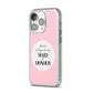 Will You Be My Maid Of Honour iPhone 14 Pro Clear Tough Case Silver Angled Image