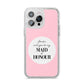Will You Be My Maid Of Honour iPhone 14 Pro Max Glitter Tough Case Silver