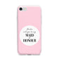 Will You Be My Maid Of Honour iPhone 7 Bumper Case on Silver iPhone