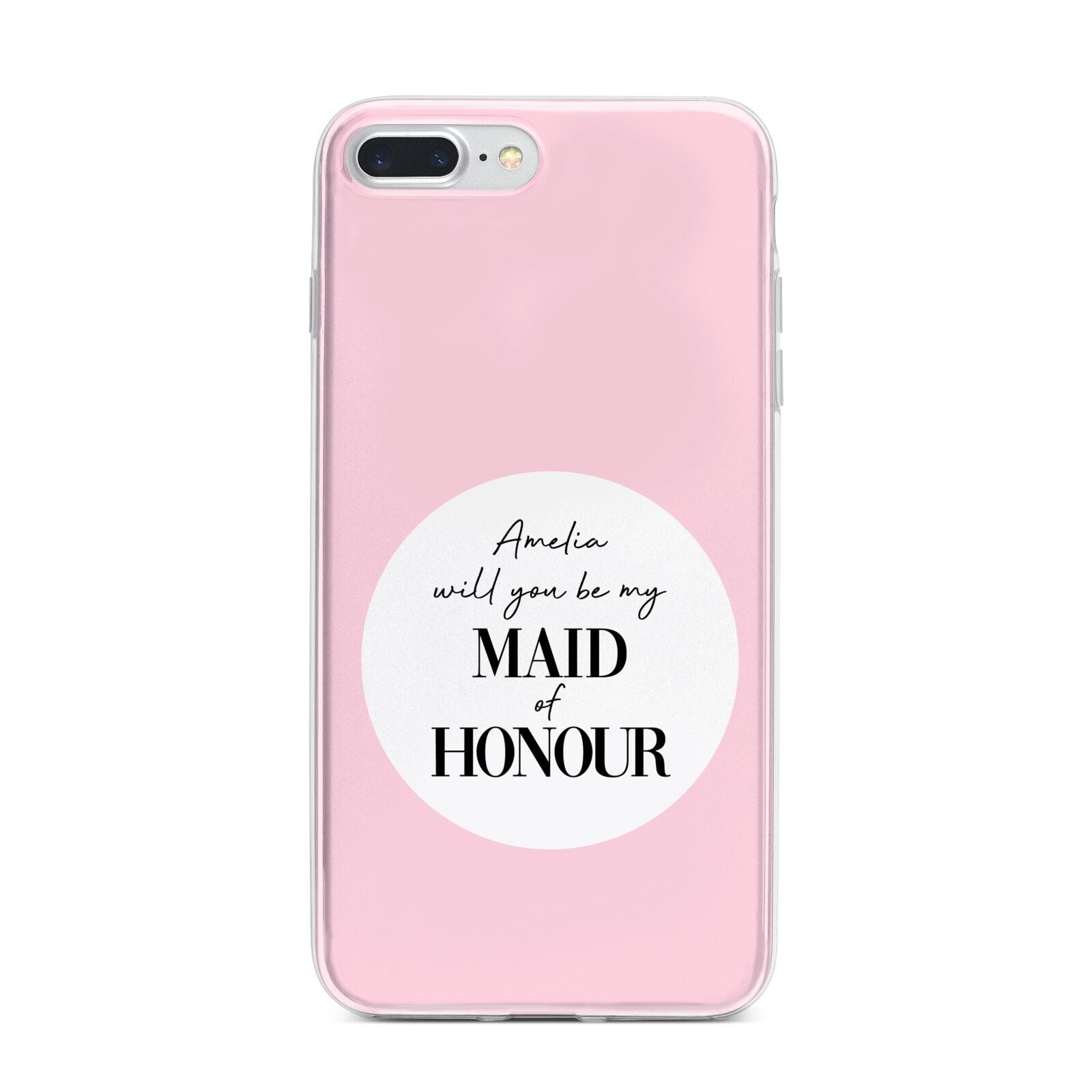 Will You Be My Maid Of Honour iPhone 7 Plus Bumper Case on Silver iPhone