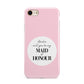 Will You Be My Maid Of Honour iPhone 8 3D Tough Case on Gold Phone