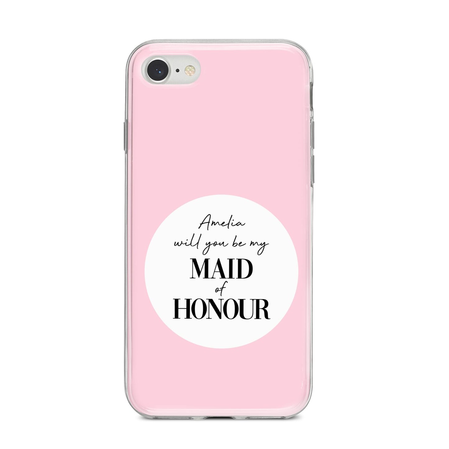 Will You Be My Maid Of Honour iPhone 8 Bumper Case on Silver iPhone