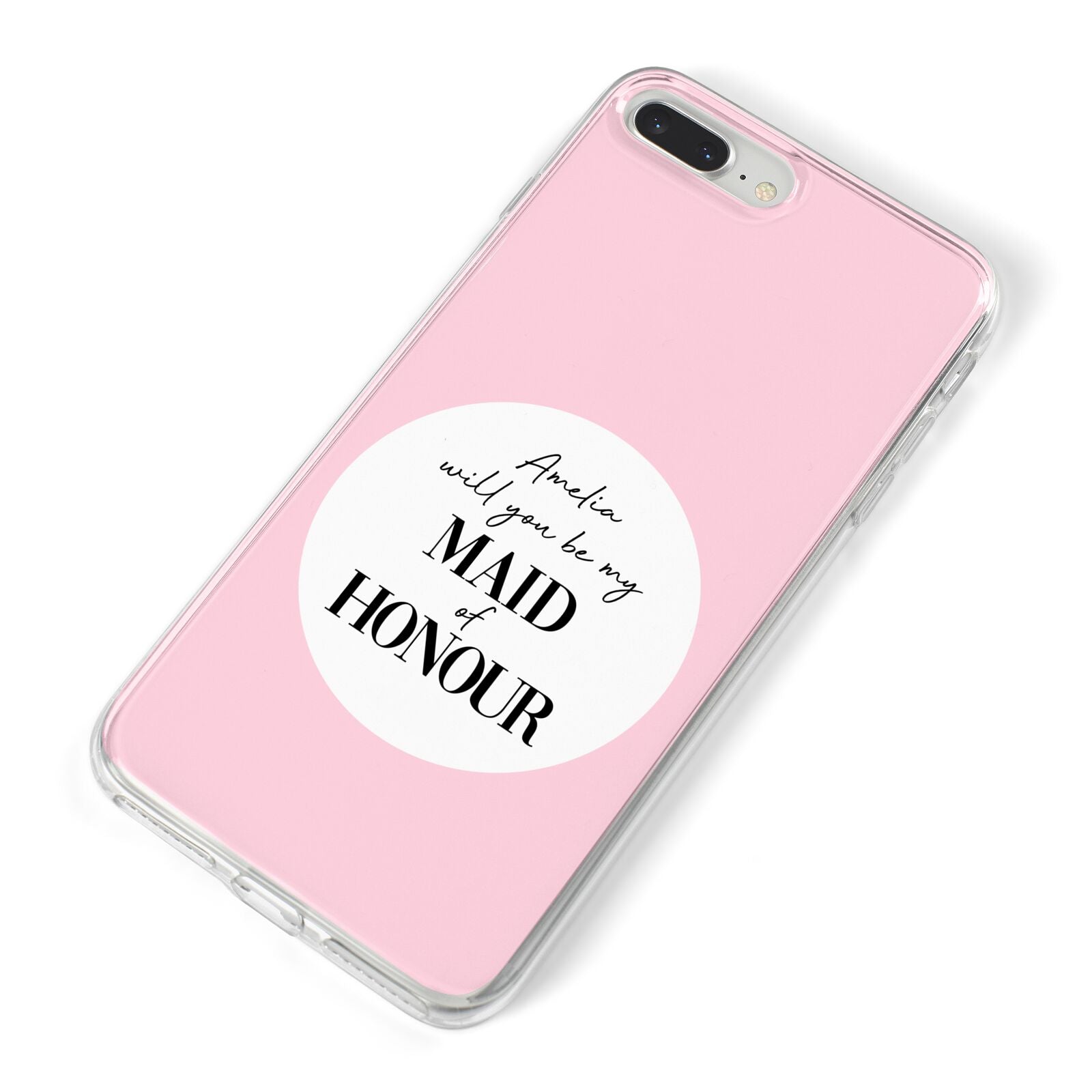 Will You Be My Maid Of Honour iPhone 8 Plus Bumper Case on Silver iPhone Alternative Image