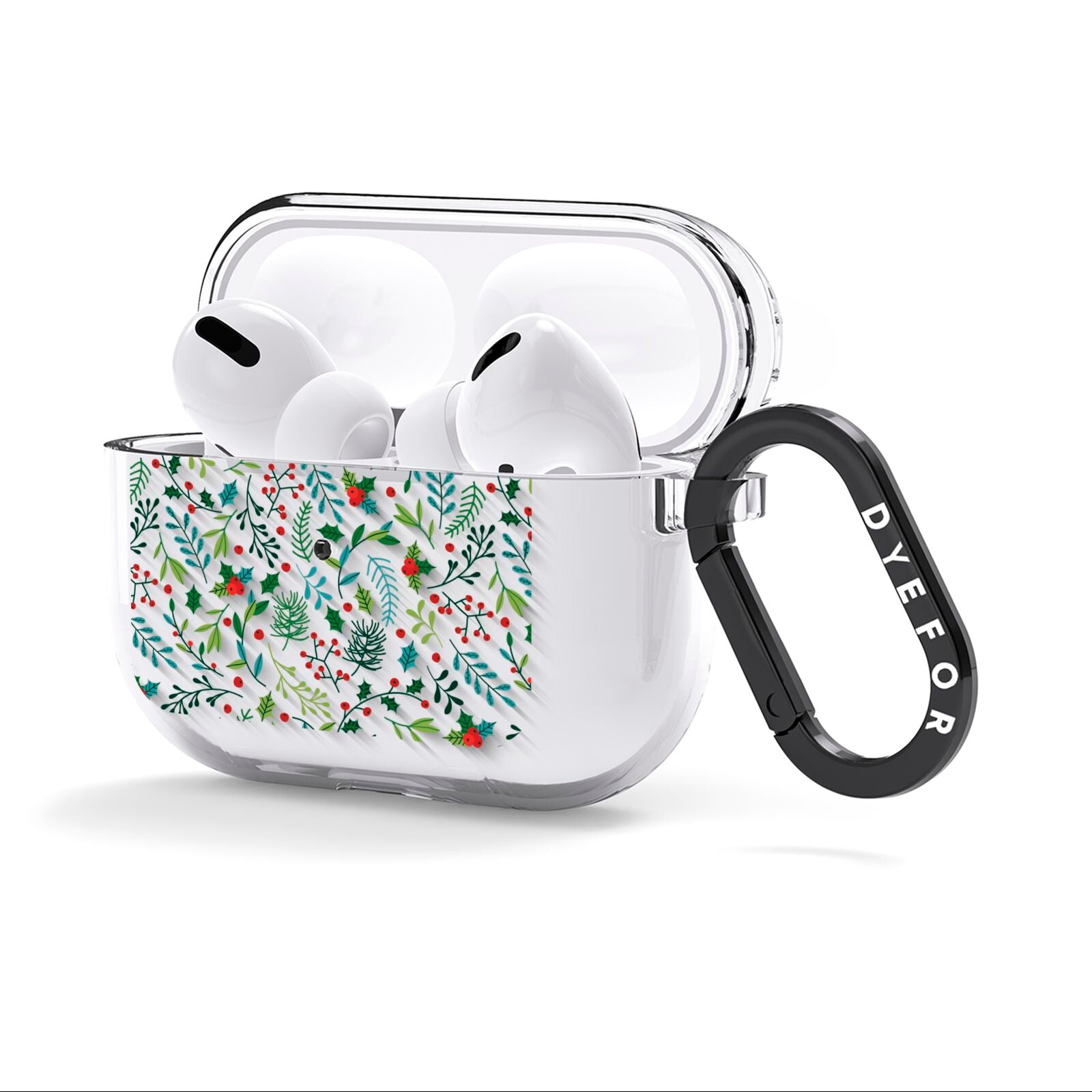 Winter Floral AirPods Clear Case 3rd Gen Side Image