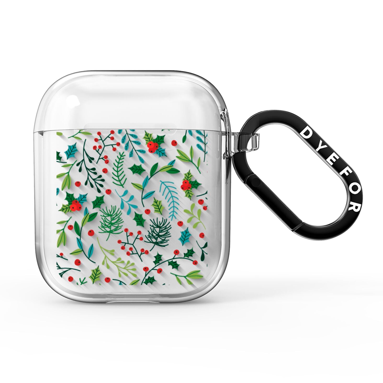Winter Floral AirPods Clear Case