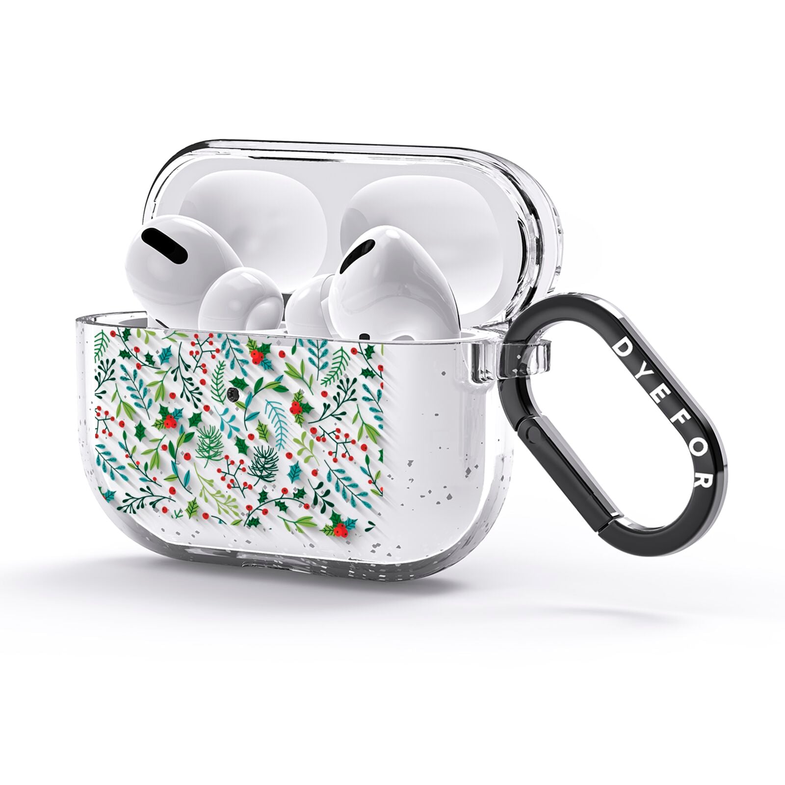 Winter Floral AirPods Glitter Case 3rd Gen Side Image