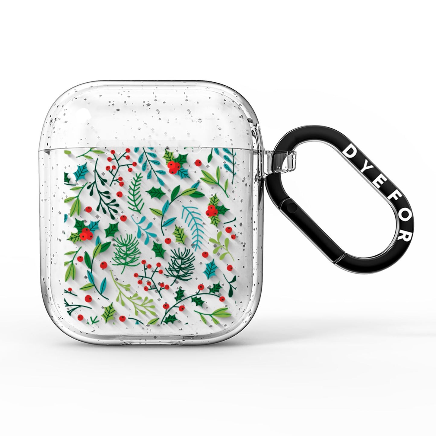 Winter Floral AirPods Glitter Case