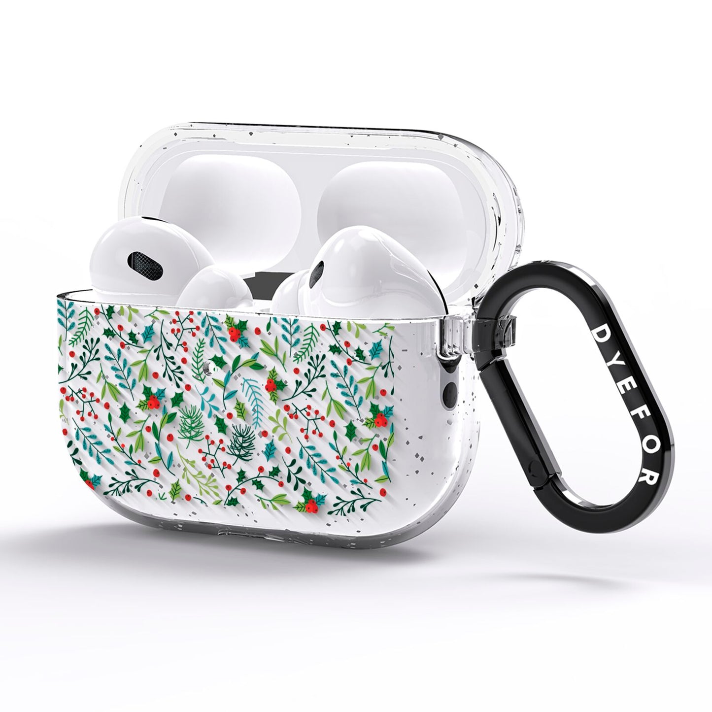 Winter Floral AirPods Pro Glitter Case Side Image