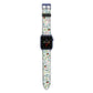 Winter Floral Apple Watch Strap with Blue Hardware