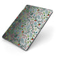 Winter Floral Apple iPad Case on Grey iPad Side View
