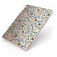 Winter Floral Apple iPad Case on Rose Gold iPad Side View