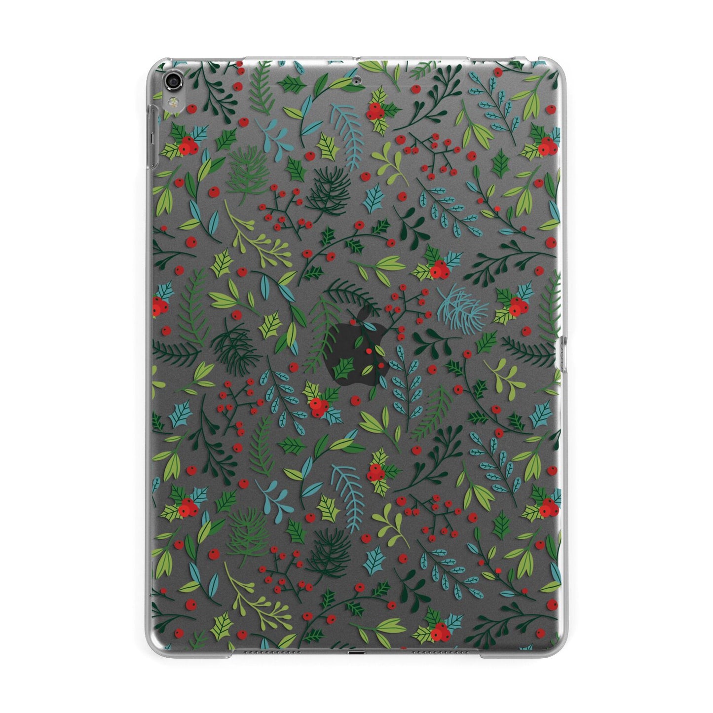 Winter Floral Apple iPad Grey Case