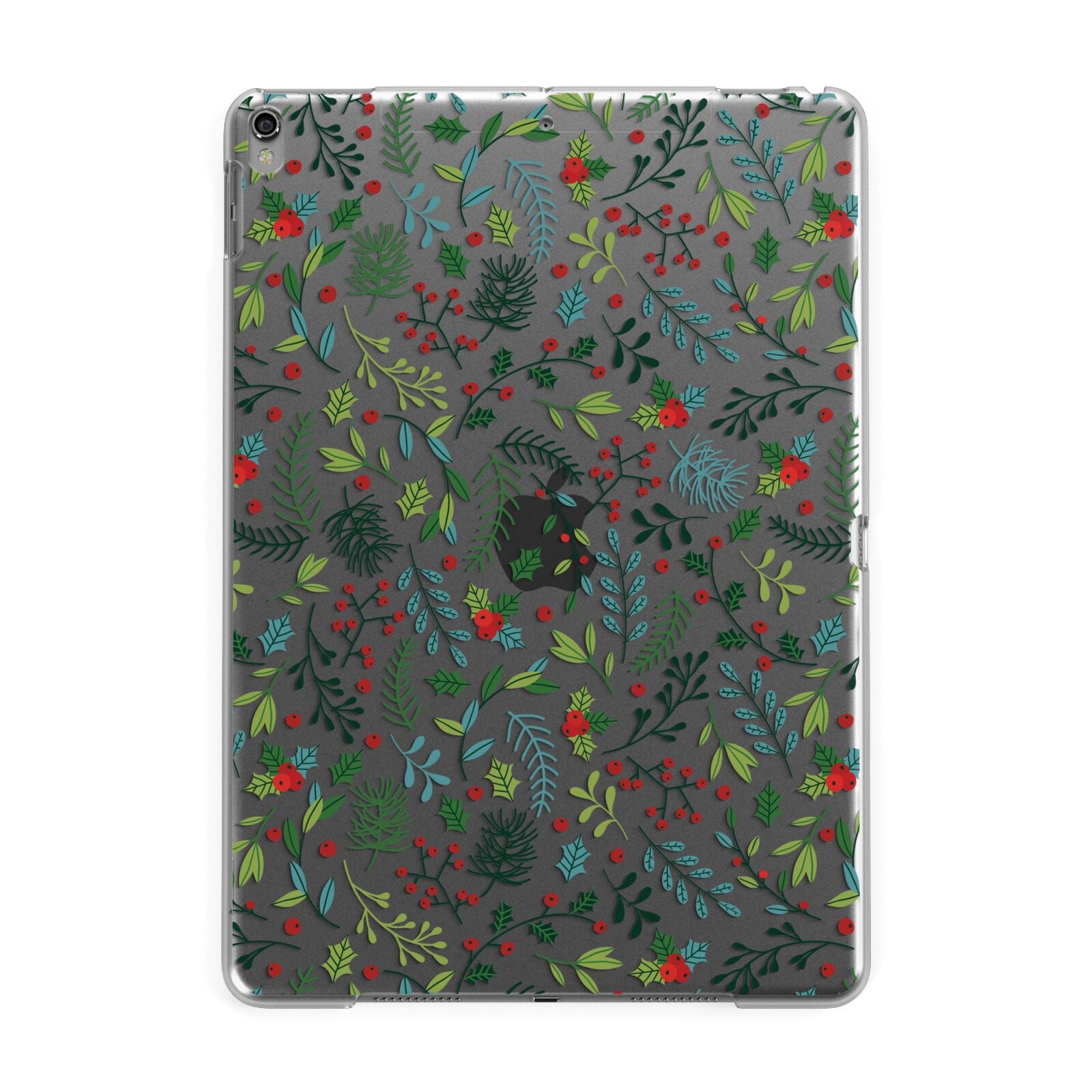 Winter Floral Apple iPad Grey Case