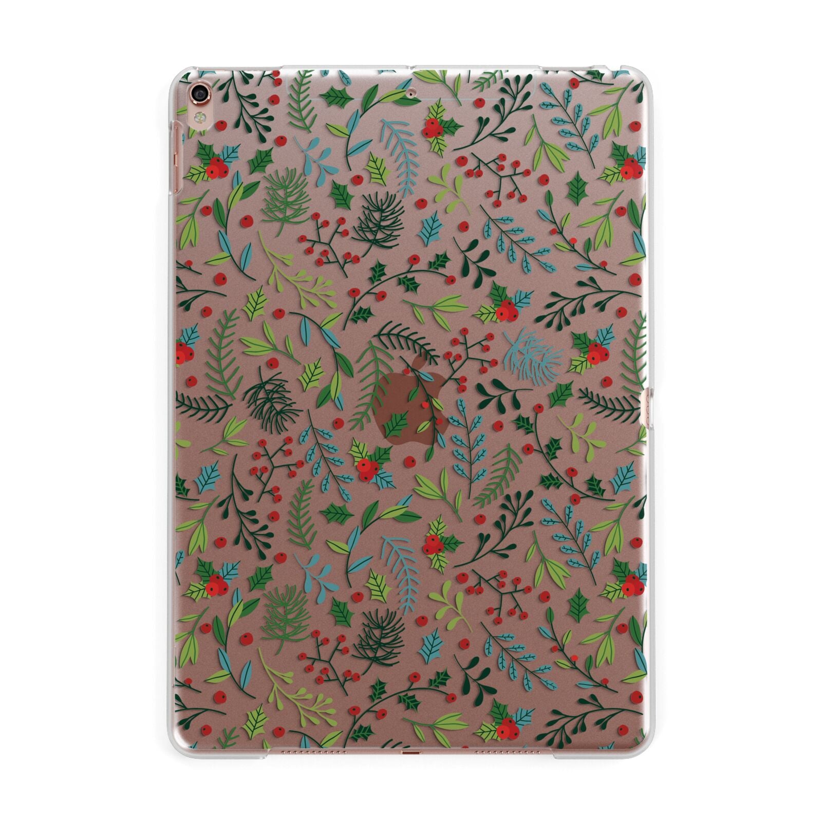 Winter Floral Apple iPad Rose Gold Case