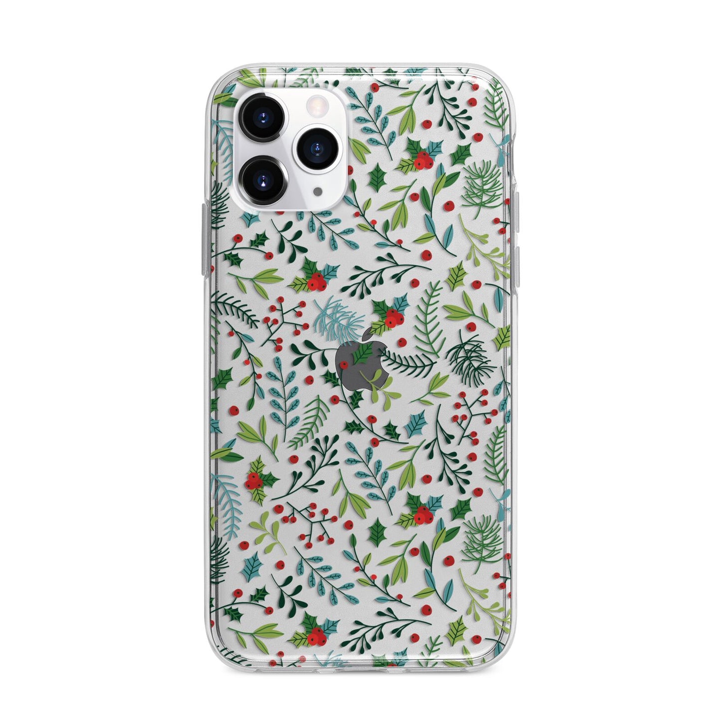 Winter Floral Apple iPhone 11 Pro Max in Silver with Bumper Case