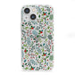 Winter Floral iPhone 13 Mini Clear Bumper Case
