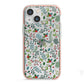 Winter Floral iPhone 13 Mini TPU Impact Case with Pink Edges