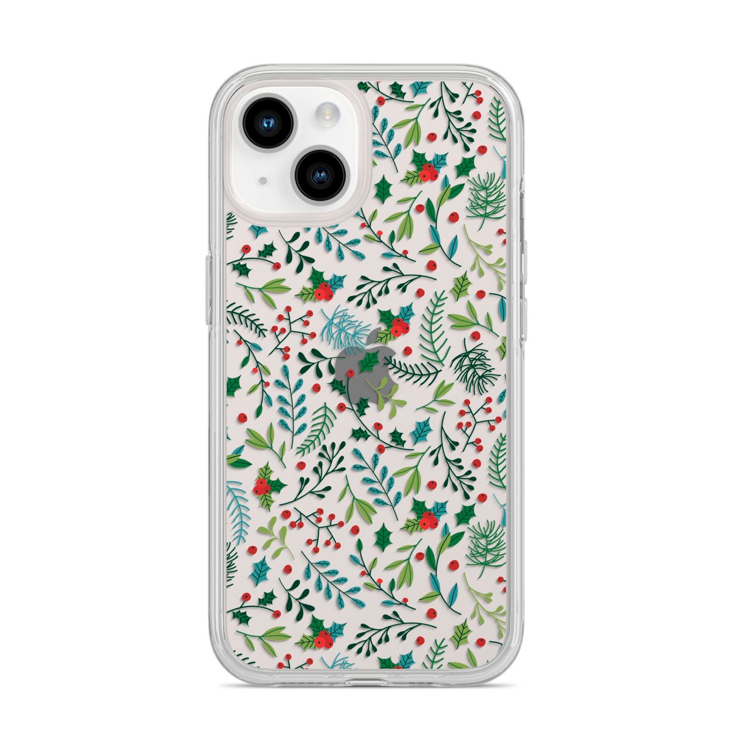 Winter Floral iPhone 14 Clear Tough Case Starlight