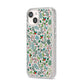 Winter Floral iPhone 14 Glitter Tough Case Starlight Angled Image