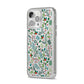 Winter Floral iPhone 14 Pro Max Clear Tough Case Silver Angled Image