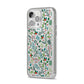 Winter Floral iPhone 14 Pro Max Glitter Tough Case Silver Angled Image