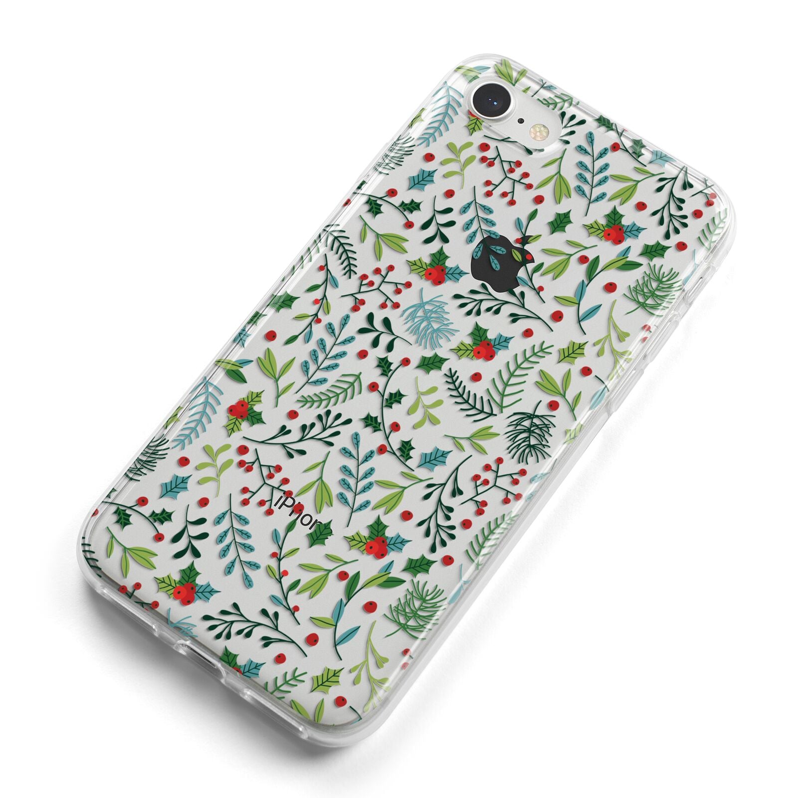 Winter Floral iPhone 8 Bumper Case on Silver iPhone Alternative Image