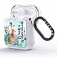 Winter Wonderland Hare AirPods Clear Case Side Image