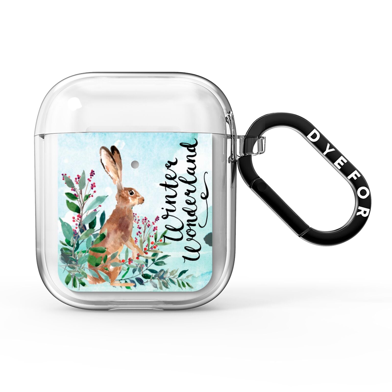Winter Wonderland Hare AirPods Clear Case