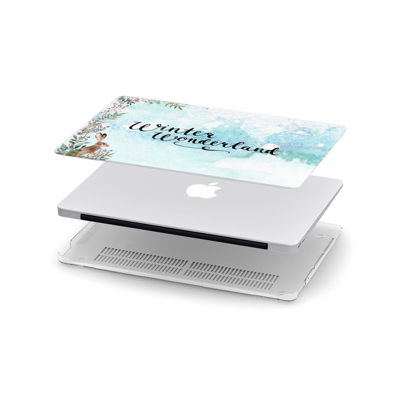 Winter Wonderland Hare Apple MacBook Case in Detail