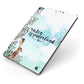 Winter Wonderland Hare Apple iPad Case on Grey iPad Side View