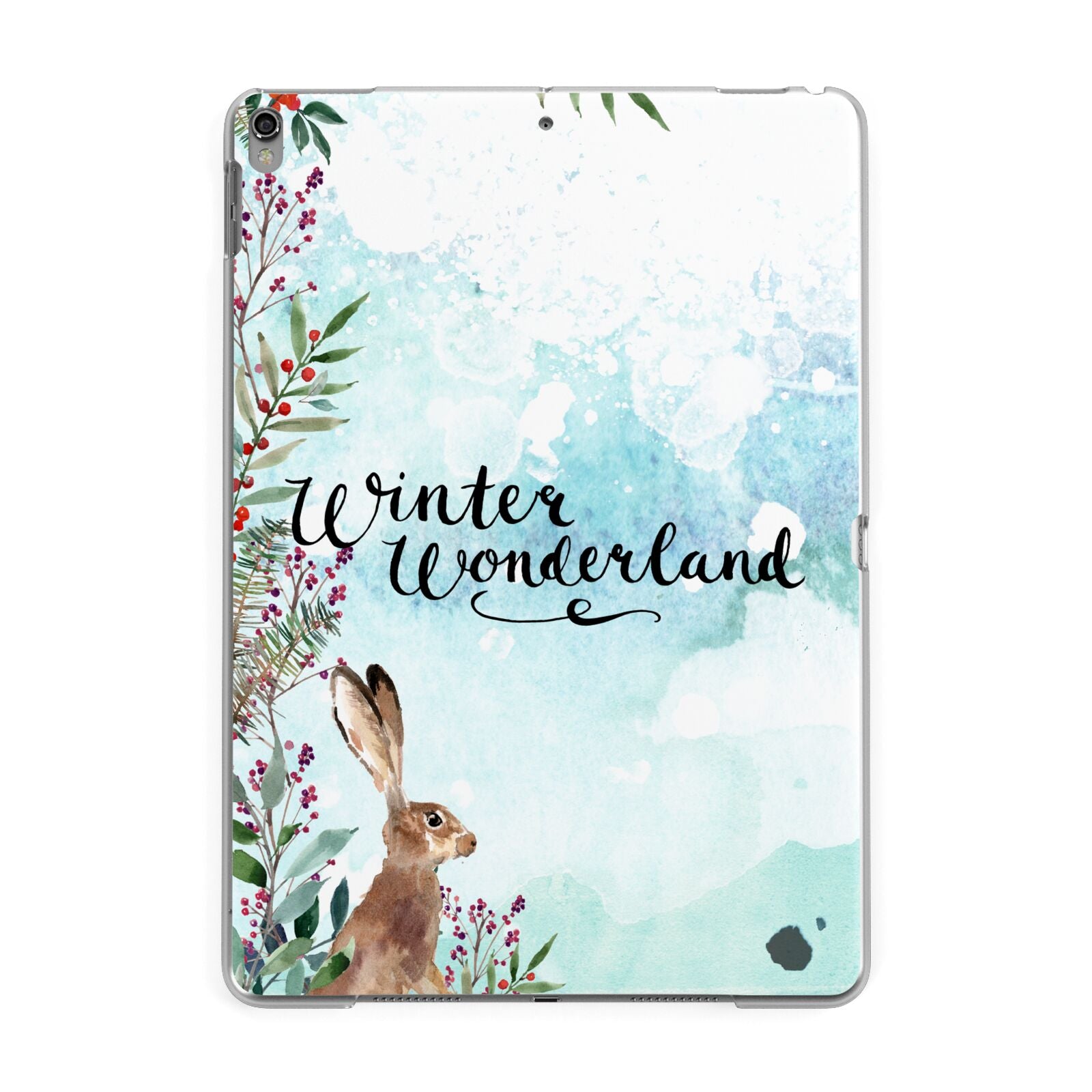 Winter Wonderland Hare Apple iPad Grey Case