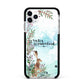 Winter Wonderland Hare Apple iPhone 11 Pro Max in Silver with Black Impact Case