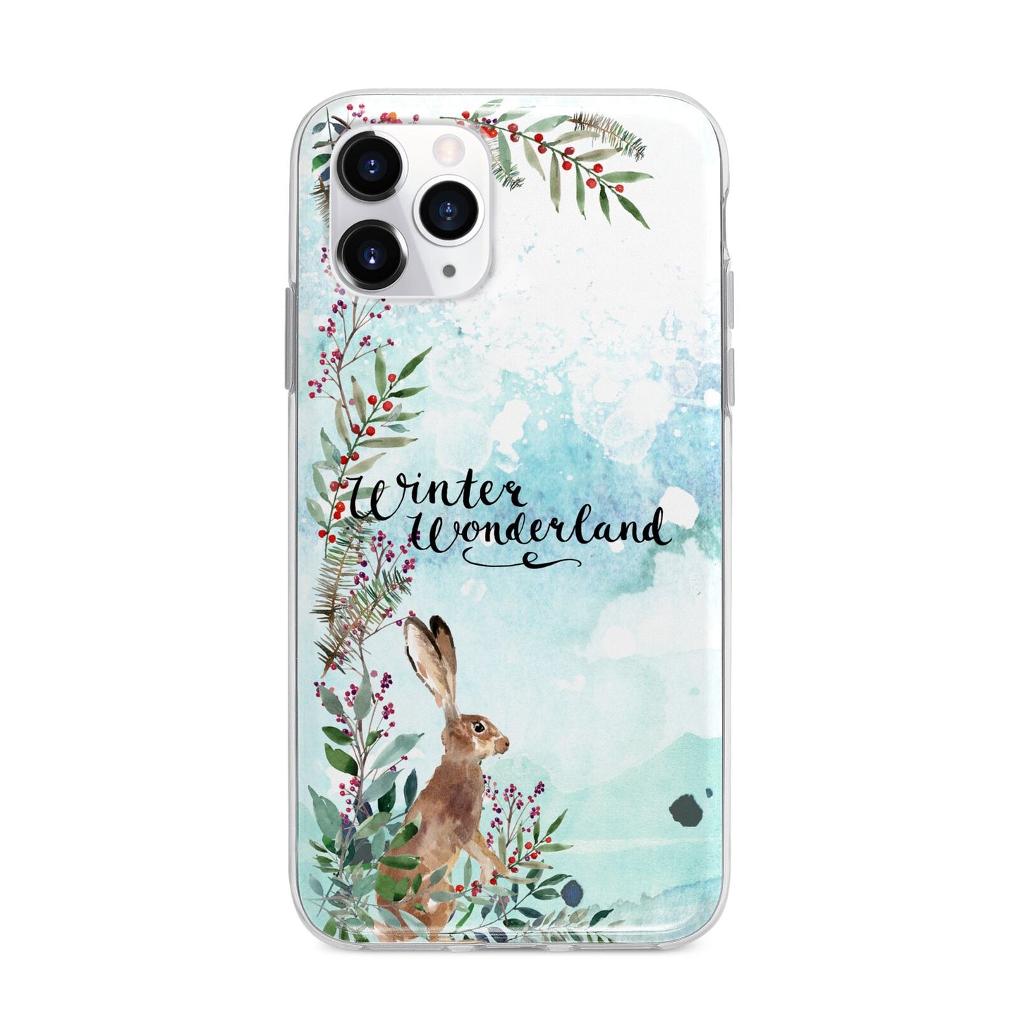 Winter Wonderland Hare Apple iPhone 11 Pro in Silver with Bumper Case